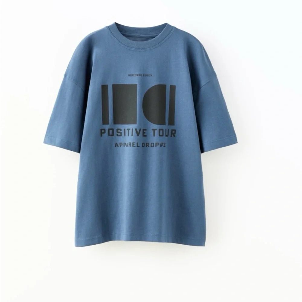 Sz 8-9 yrs kids (130 cm)Zara (right place) T-shirt positive tour NWT